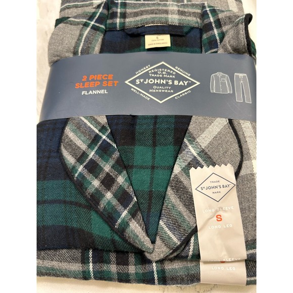 St. John's Bay Men's Long Sleeve 2 piece Pant Pajama Set Size Small * m500 - Picture 3 of 5